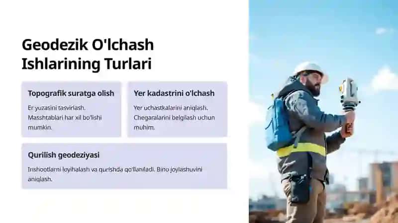 Geodezik O'lchash Asboblari va Geodezik O'lchash Ishlari 3