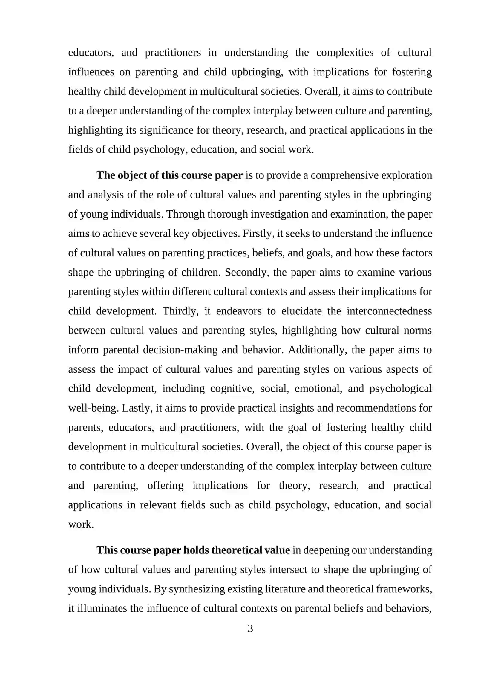 Cultural Values and Child Upbringing 3