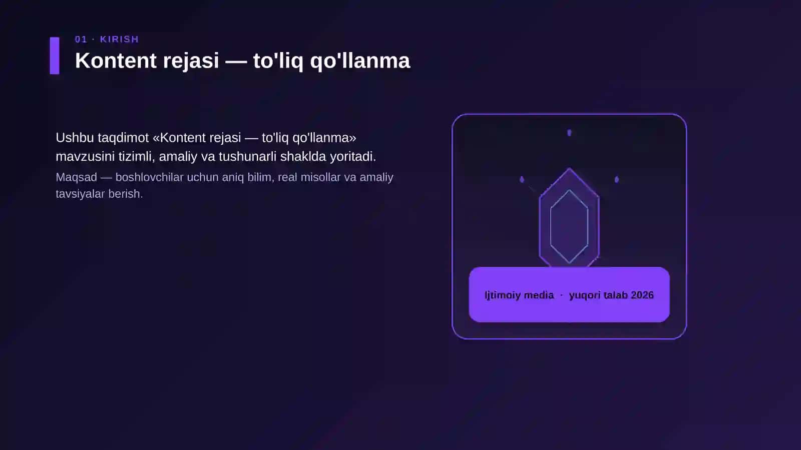 Kontent rejasi — to'liq qo'llanma 3