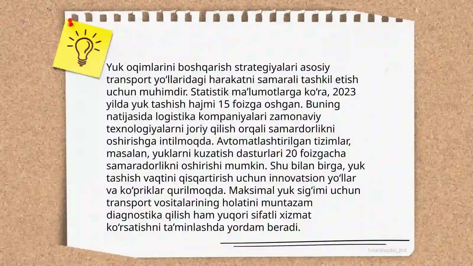 Yuk oqimlarini optimallashtirish 3