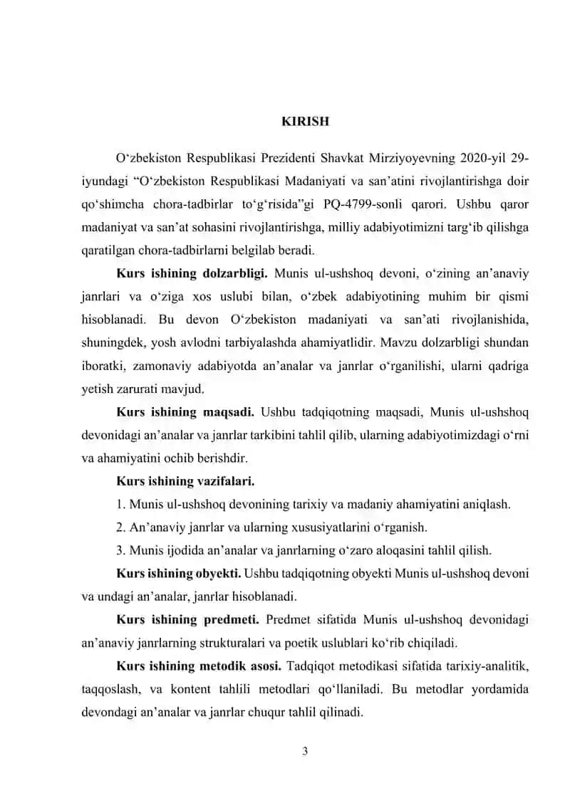 MUNIS UL-USHSHOQ” DEVONIDA ANʼANA VA JANRLAR TARKIBI 3
