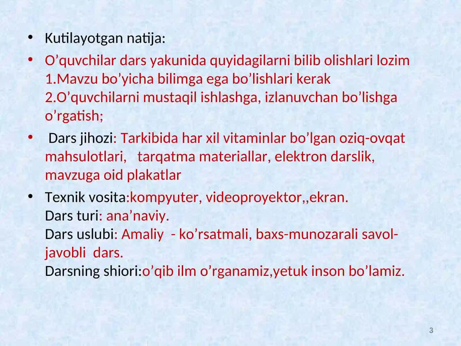 Darsning Maqsadi 3