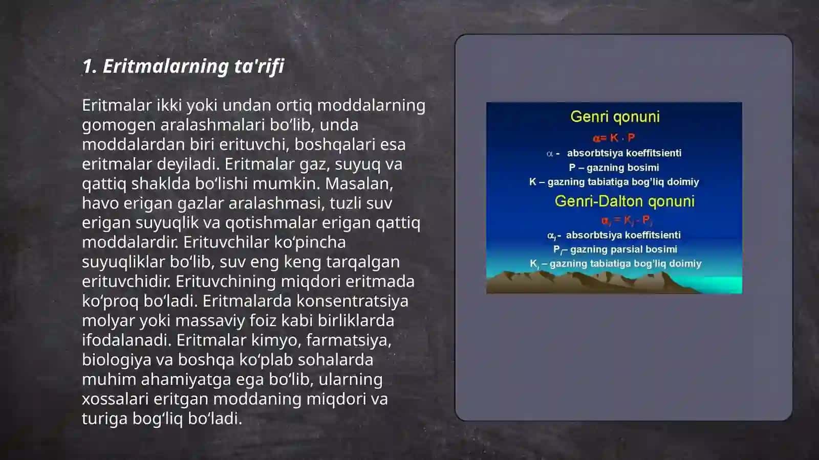 Eritmalarning xossalari 3