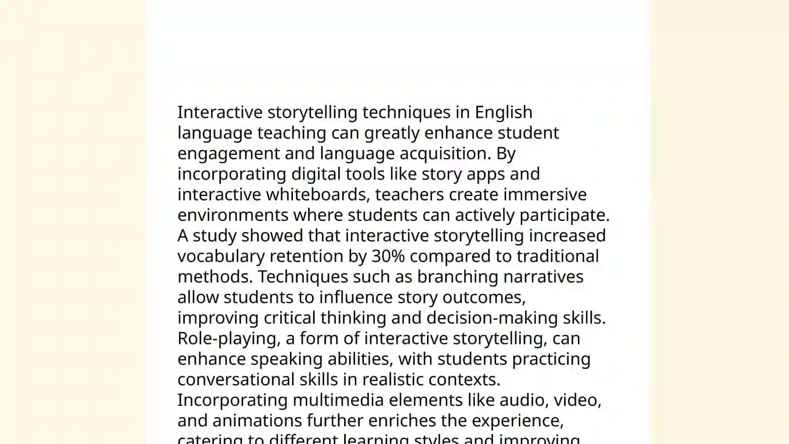 Interactive Storytelling Techniques in English Language Teaching 3