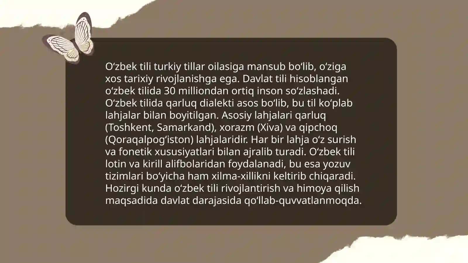 Oʻzbek tili va uning lahjalari 3