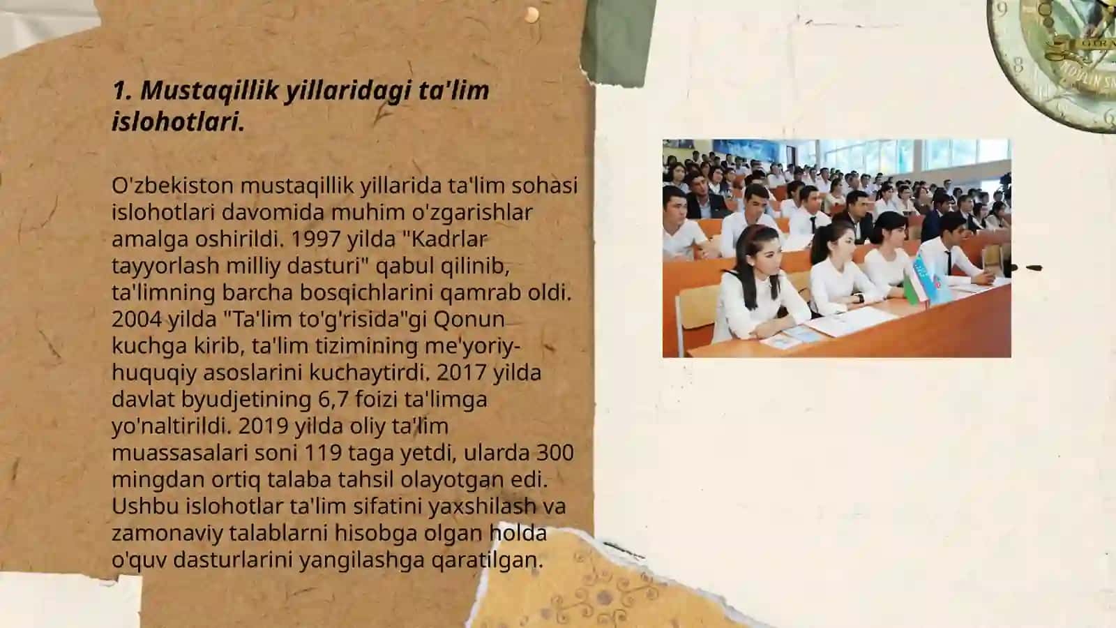 Mustaqillik yillaridagi ta'lim islohotlari 3