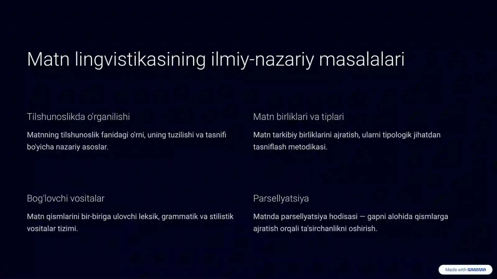 Matn tahlili 3