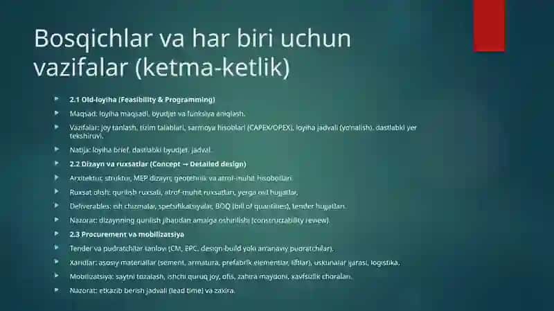 Binolarni ketma-ket barpo etish 3