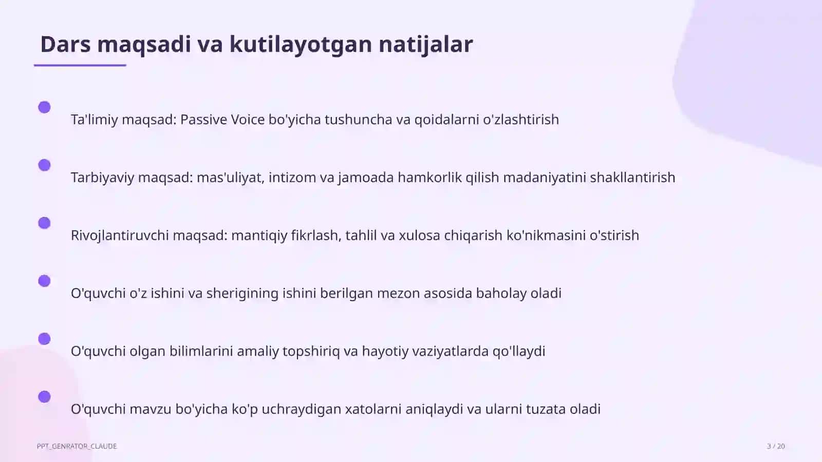 Passive Voice (9-sinf) 3