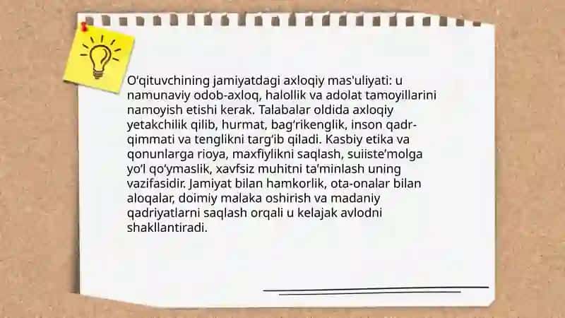 Oʻqituvchining jamiyatda tutgan oʻrni 3