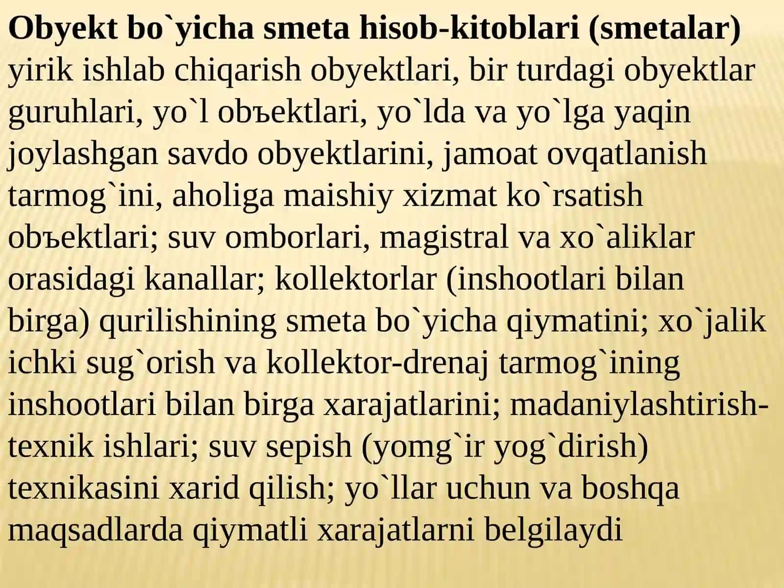 Ob’ektning smeta hisob- kitoblari 3