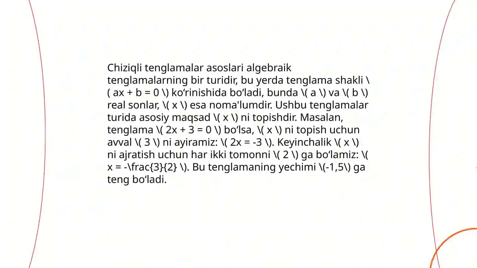 Chiziqli tenglamalar 3