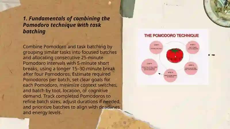 Pomidoro technique. Task batching 3