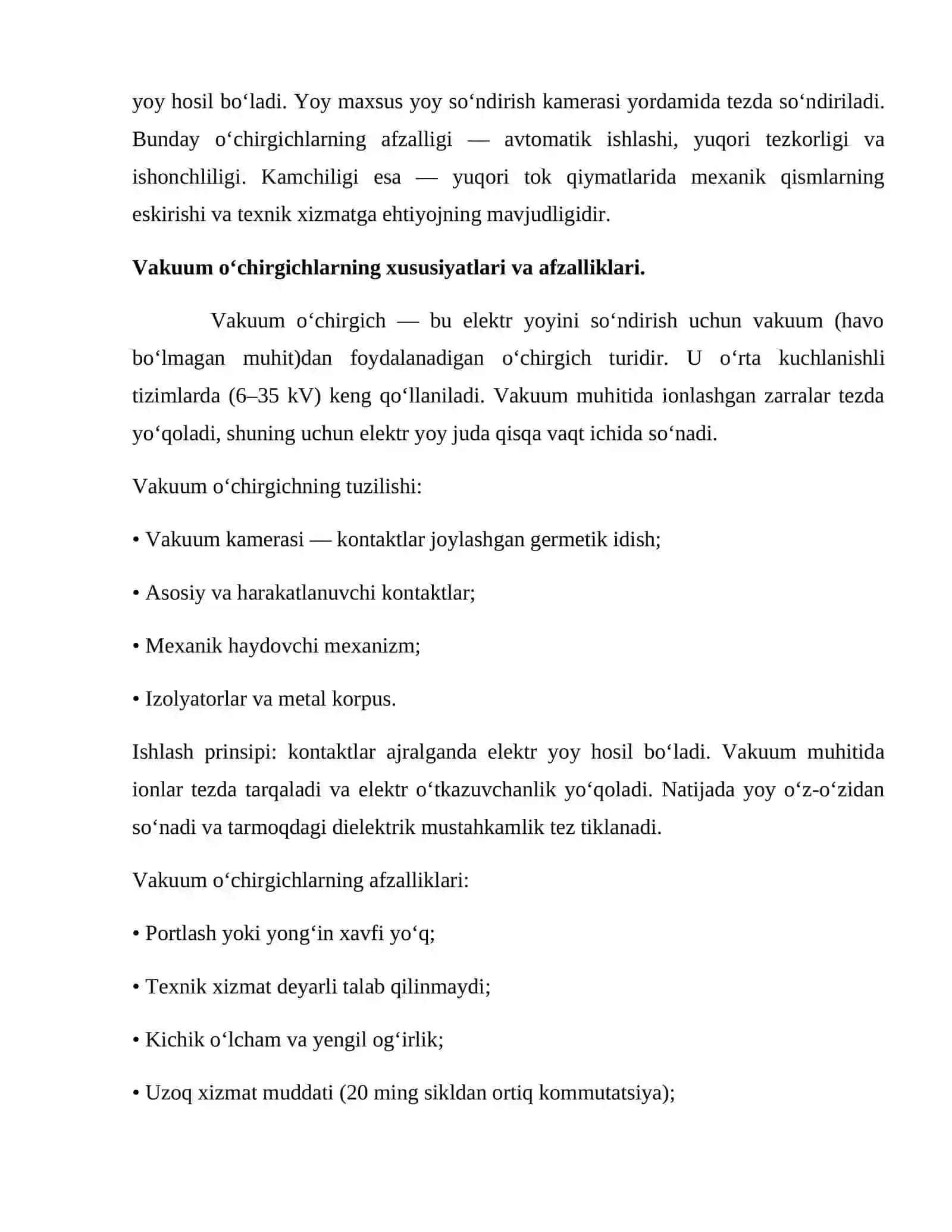 Elektromagnit, vakuum va sinxron o‘chirgichlar 3