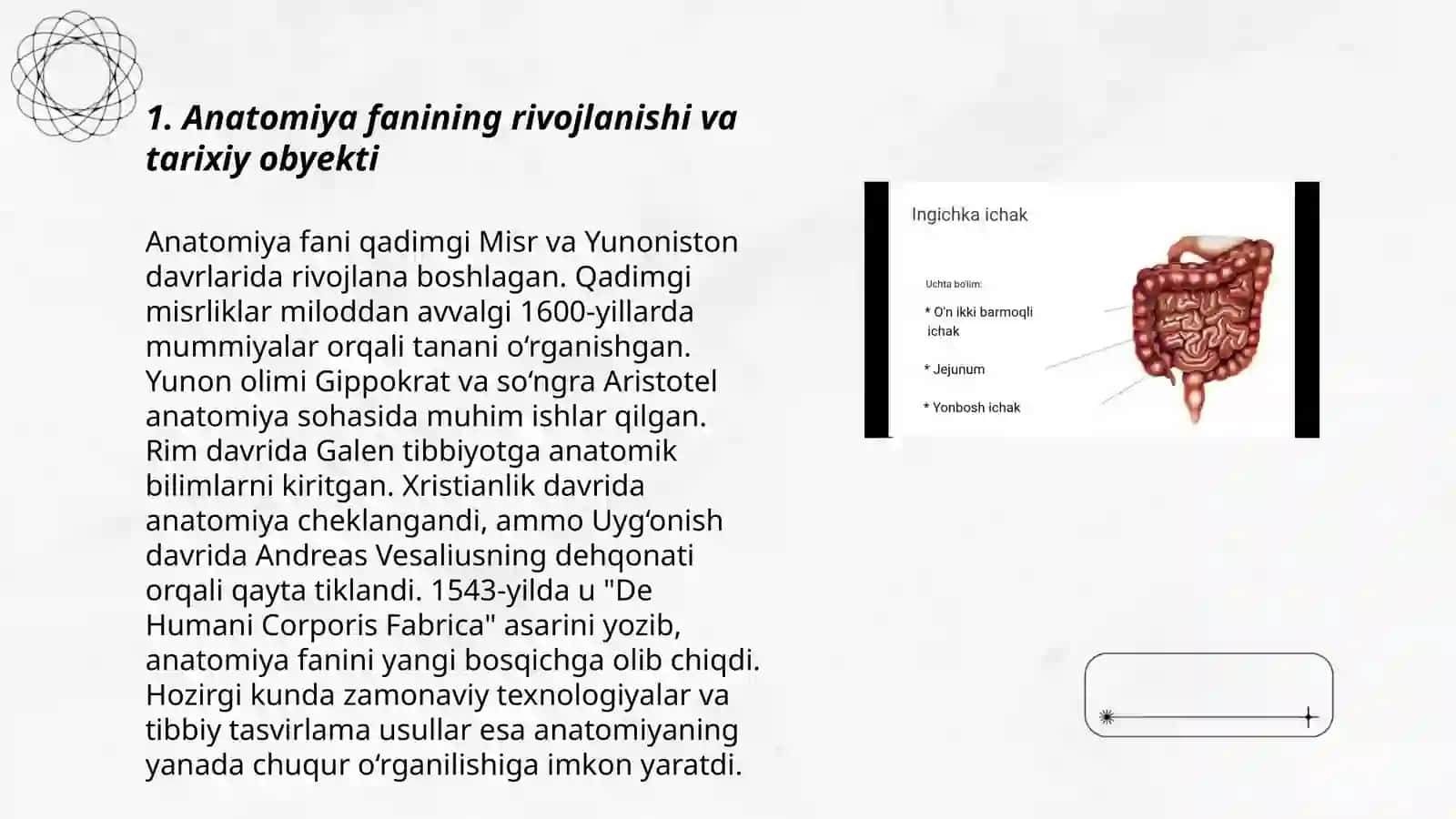 Anatomiya va fiziologiya fanining qisqacha tarixiy obyekti 3