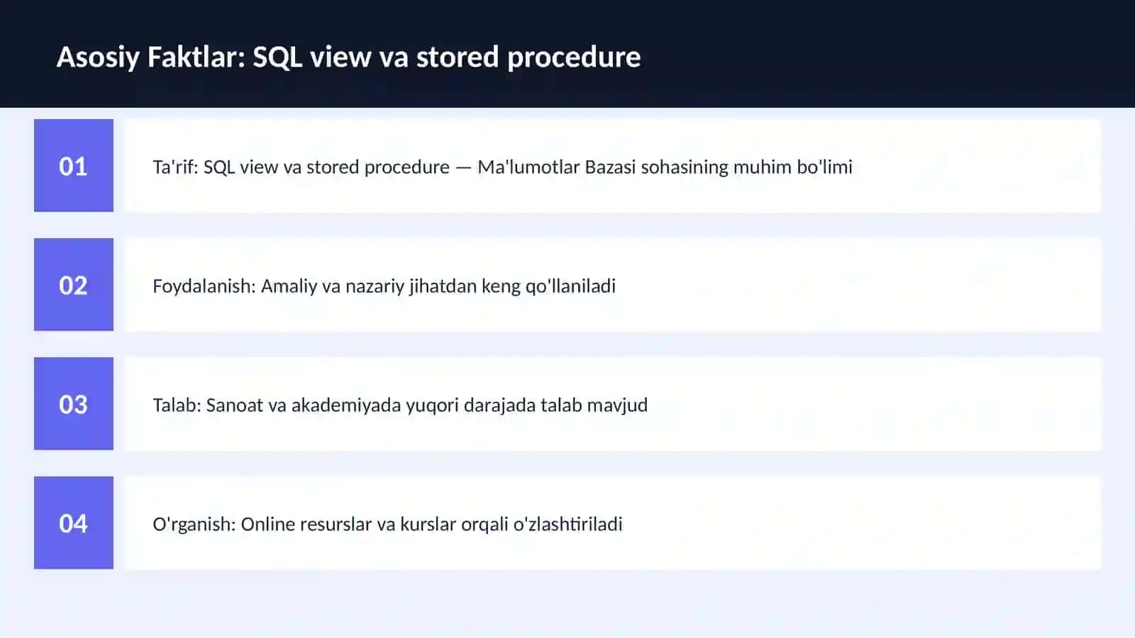 SQL view va stored procedure 3