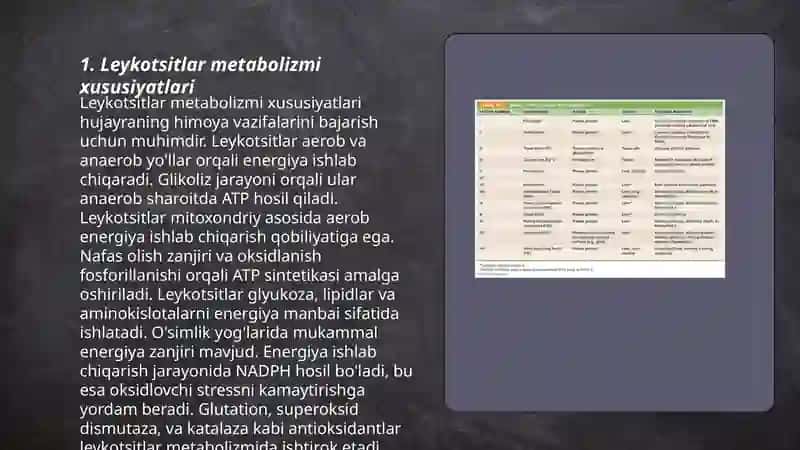 Leykotsitlar metabolizmi 3