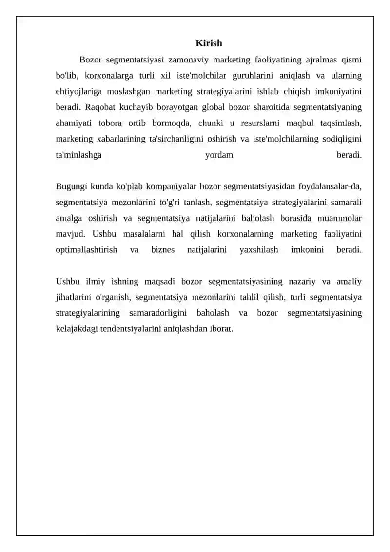 Bozor segmentatsiyasi 3