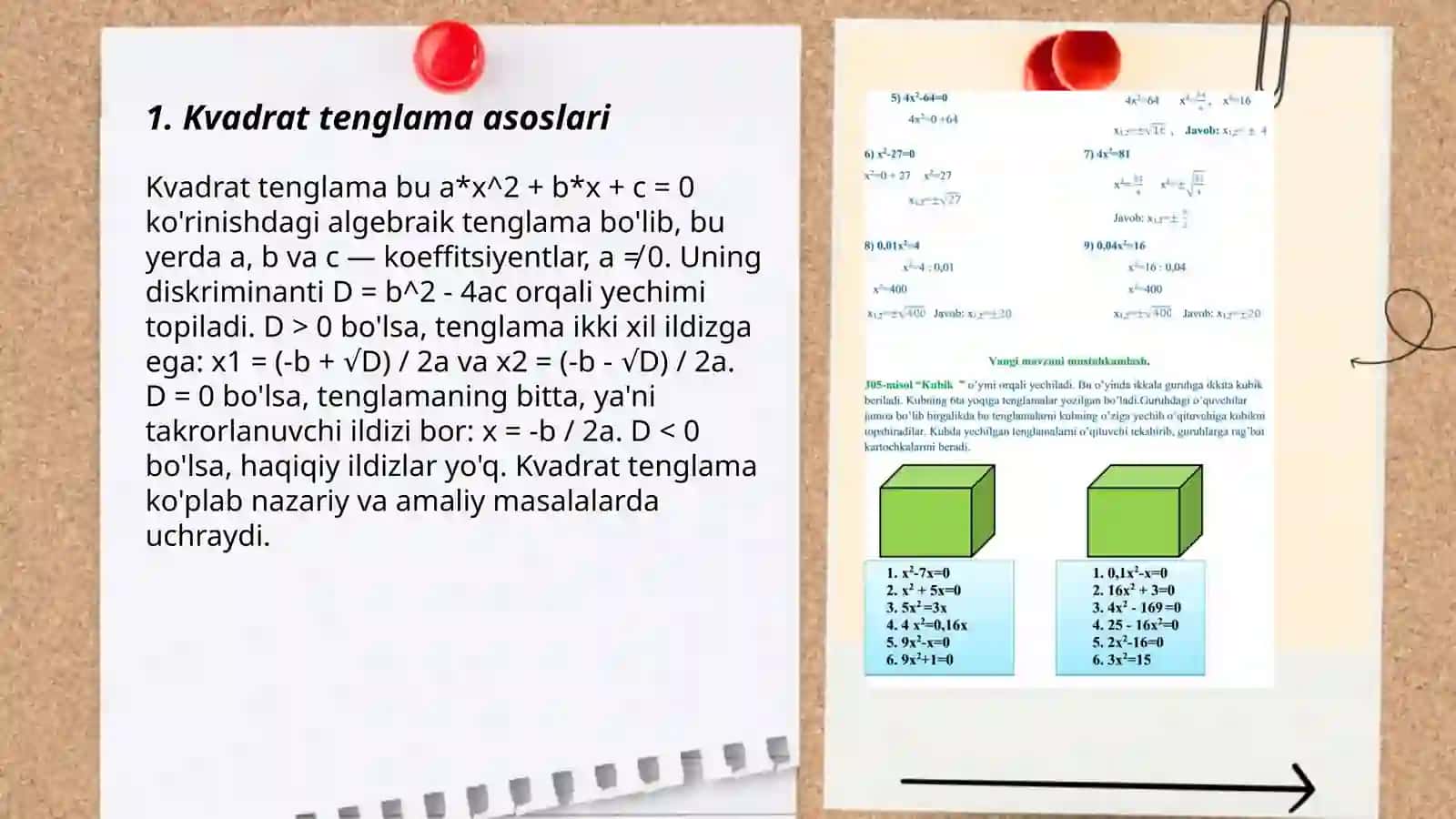Kvadrat tenglama 3
