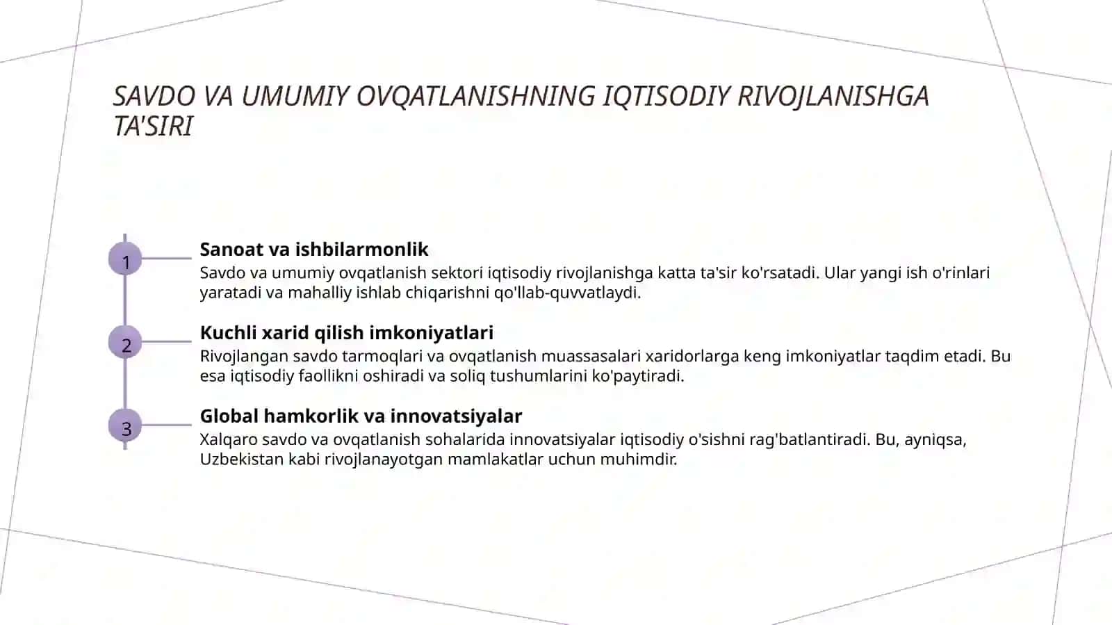 Savdo va umumiy ovqatlanish 3