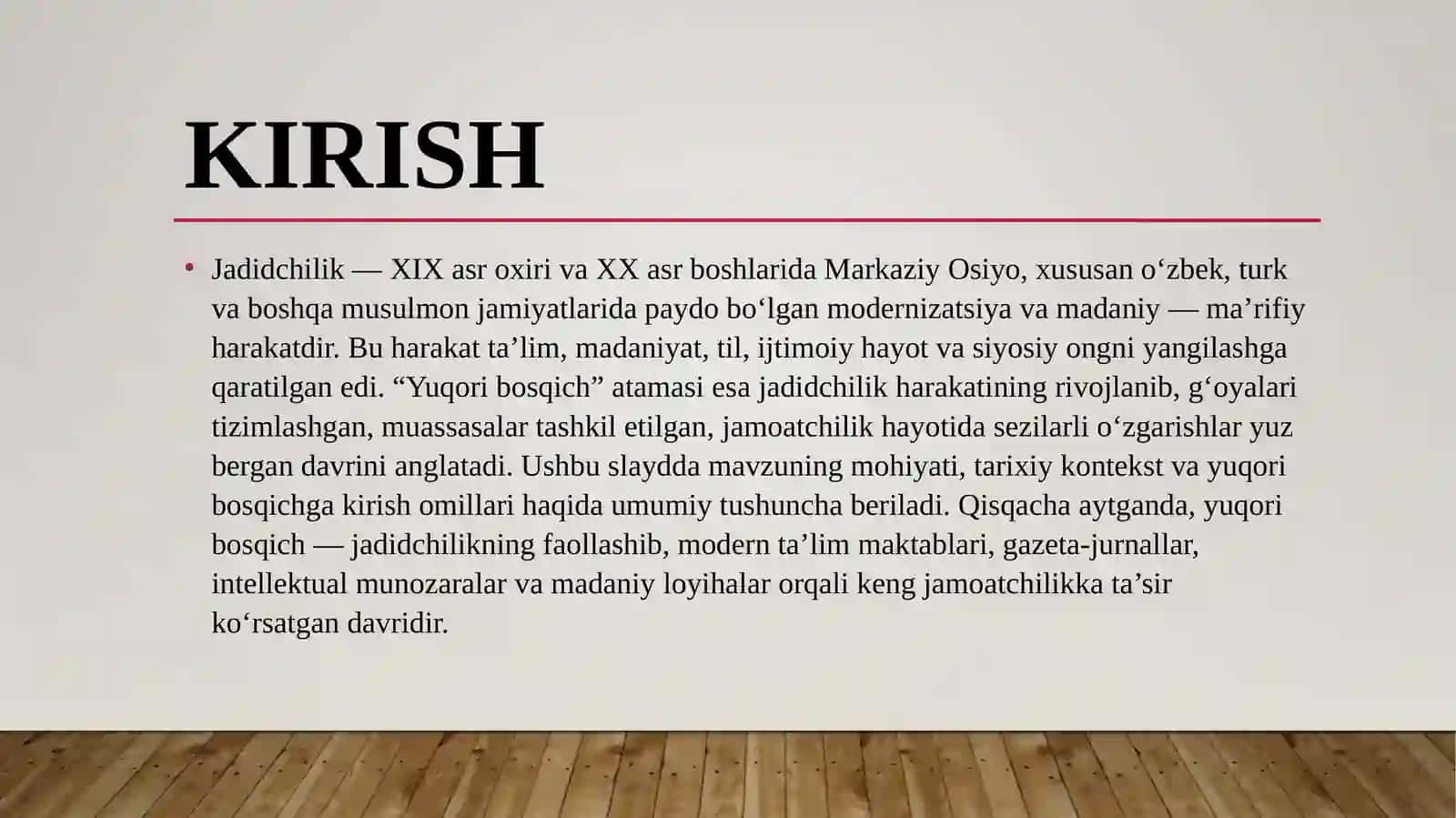 Jadidchilik harakatining vujudga kelishi va tarixiy sharoiti 3
