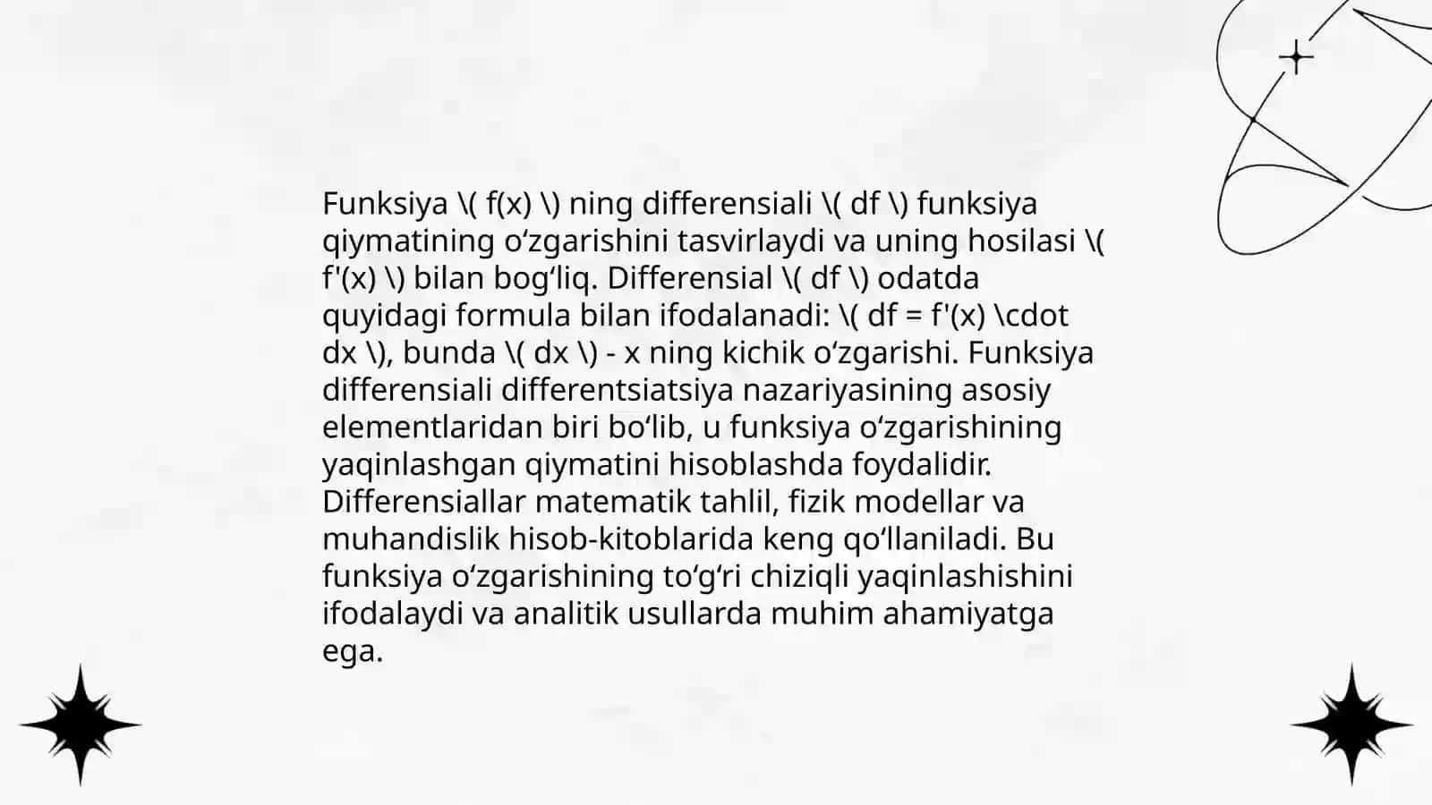 Funksiyaning differensiyali 3