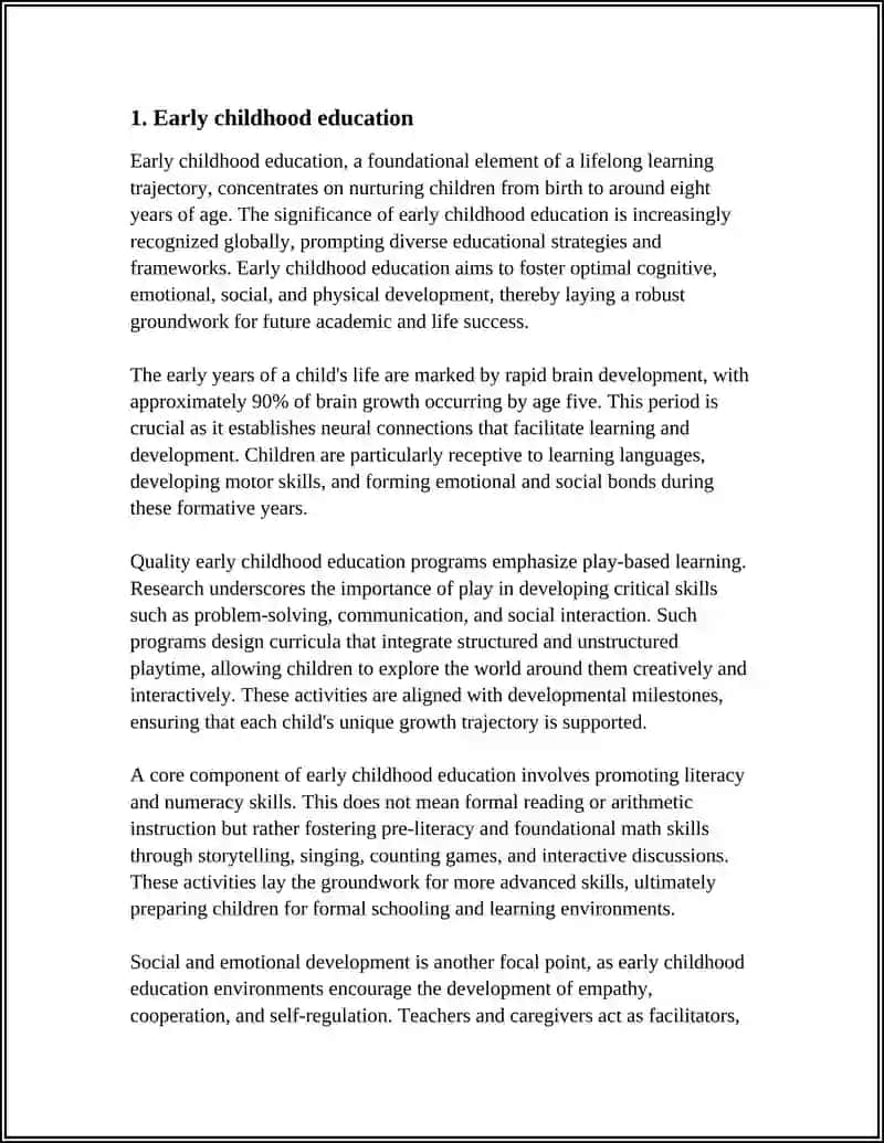 Early childhood education program 3
