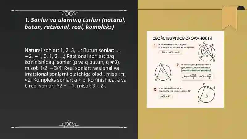 Matematik tushuncha 3