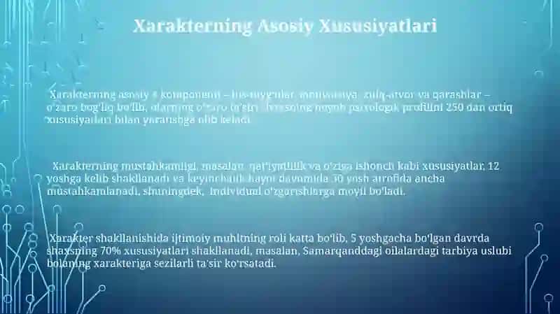 Xarakter va temperament oʻrtasidagi farq 3