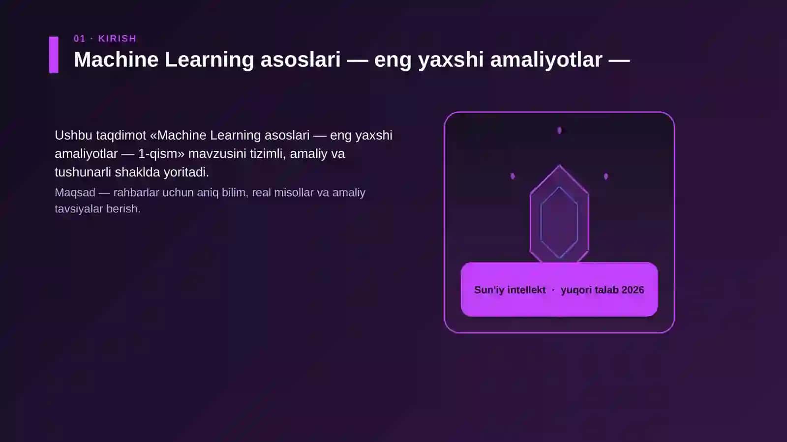 Machine Learning asoslari — eng yaxshi amaliyotlar — 1-qism 3