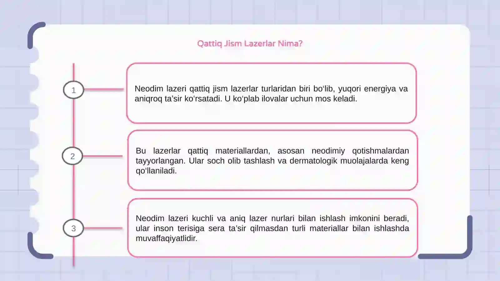 Qattiq Jism Lazerlar: Neodim lazeri 3