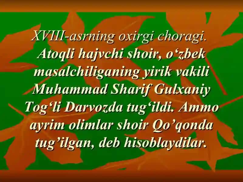 Gulhaniyning hayoti va ijodi 3