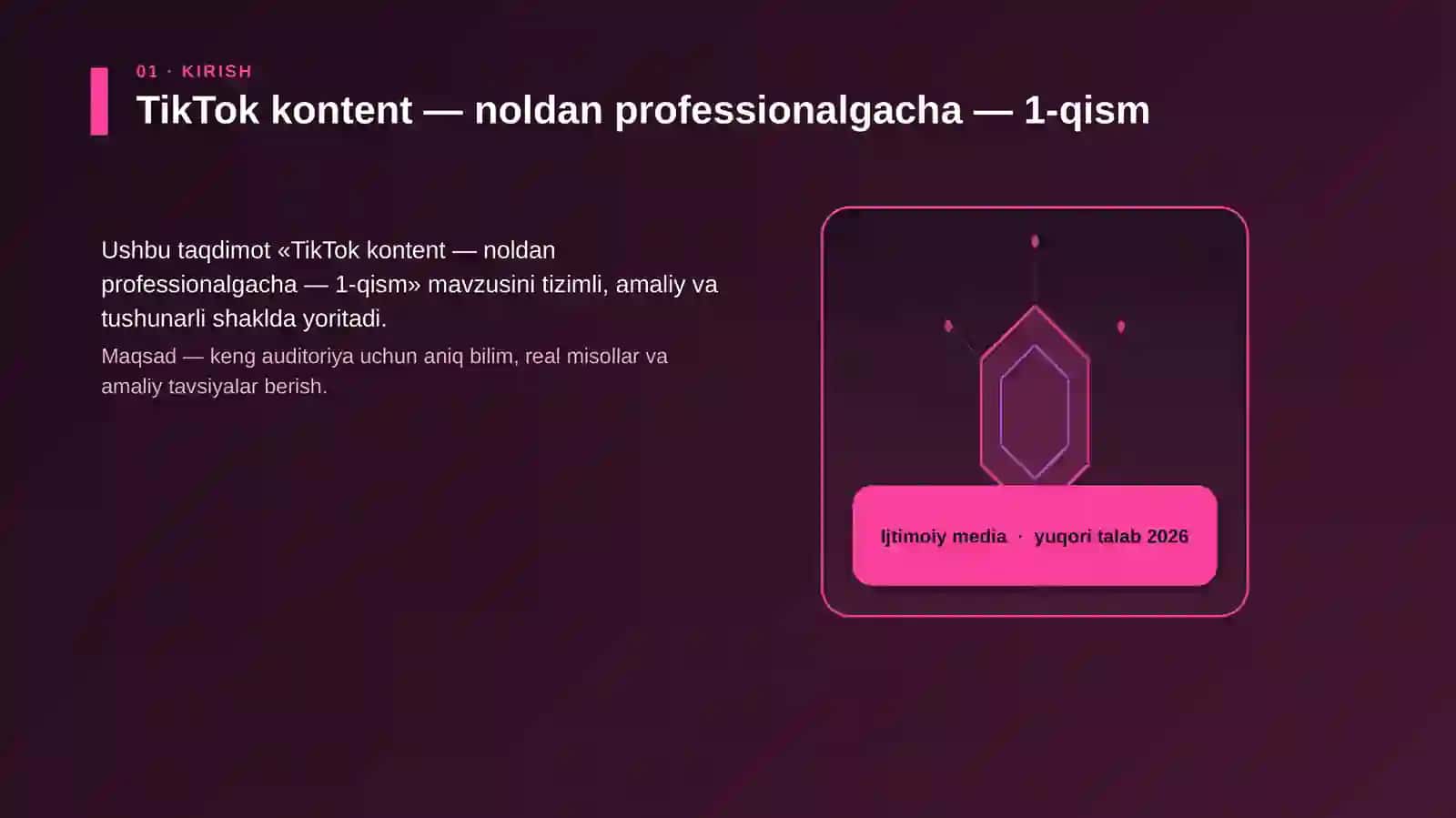 TikTok kontent — noldan professionalgacha — 1-qism 3