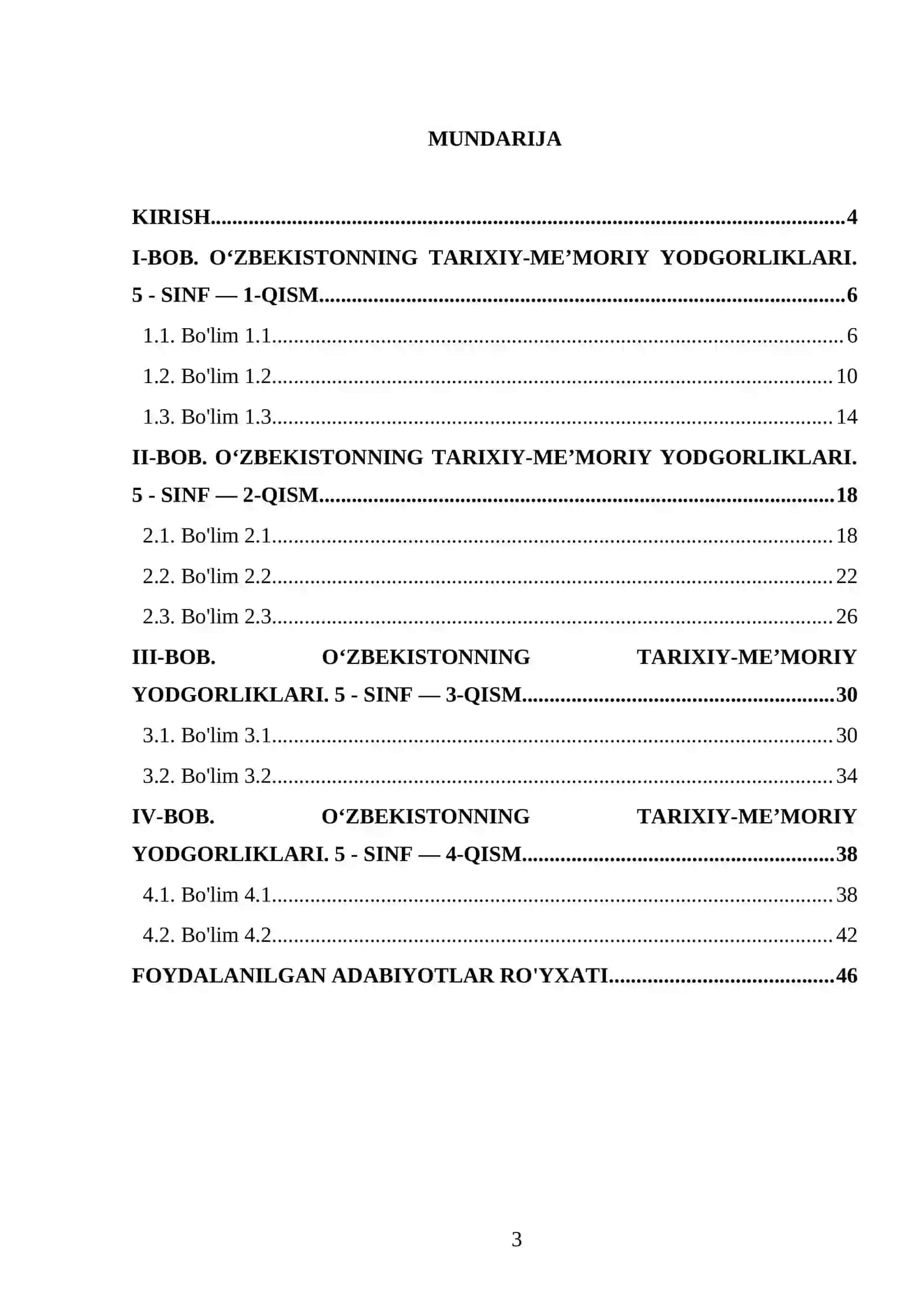O‘ZBEKISTONNING TARIXIY-ME’MORIY YODGORLIKLARI. 5 - SINF 3
