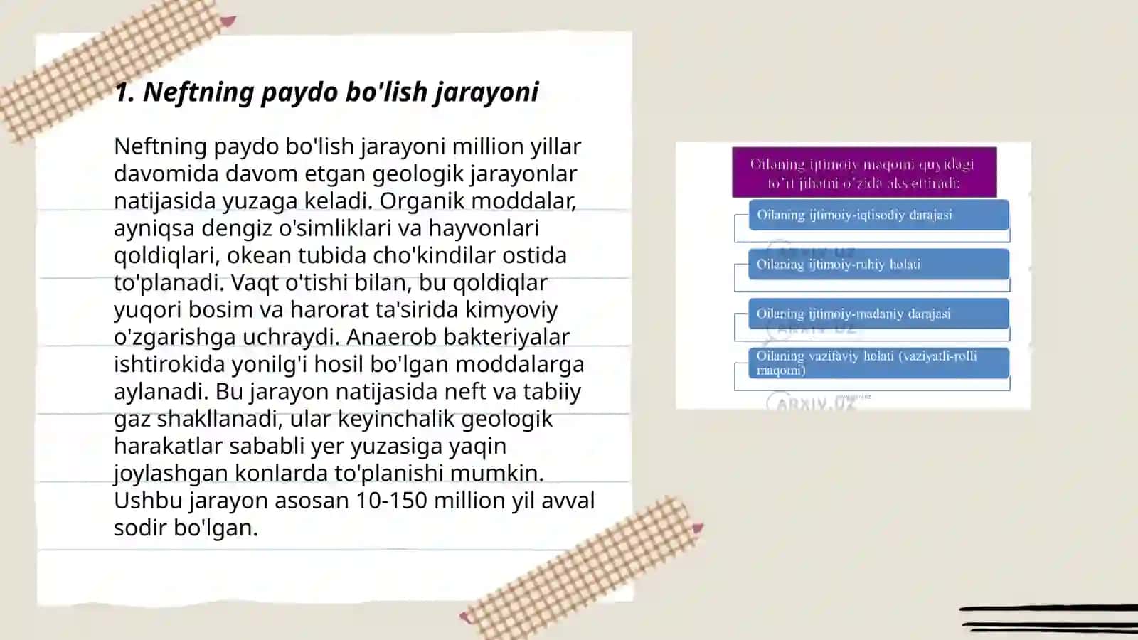 Neftning paydo bo'lish jarayoni 3