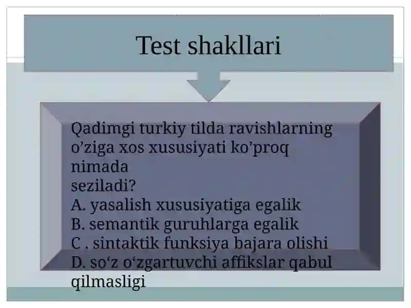 Odilova Shaxlo's Uzbek Language History Presentation 3
