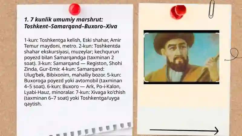 Oʻzbekiston boʻylab 7 kunlik sayohat 3