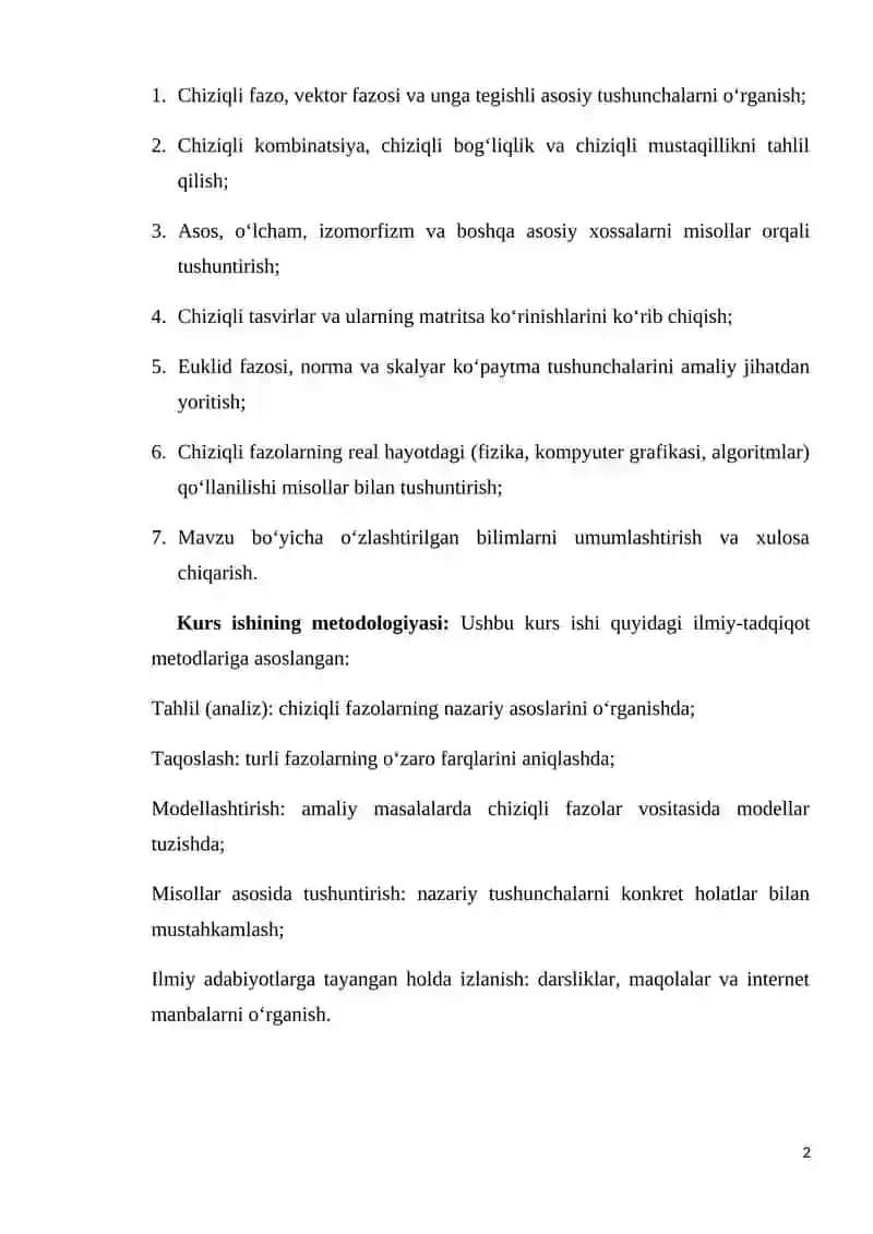 Chiziqli fazolar 3