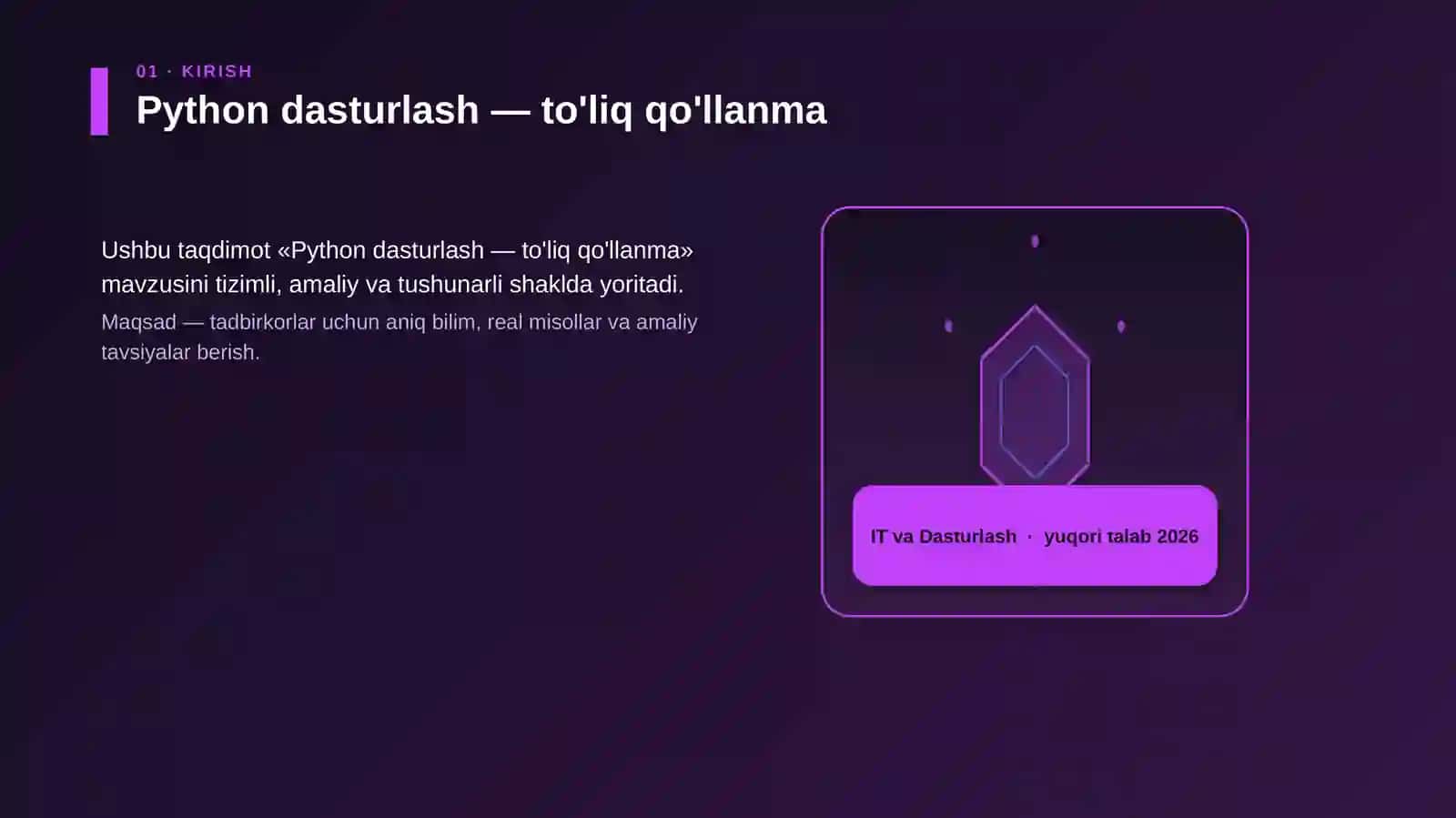 Python dasturlash — to'liq qo'llanma 3
