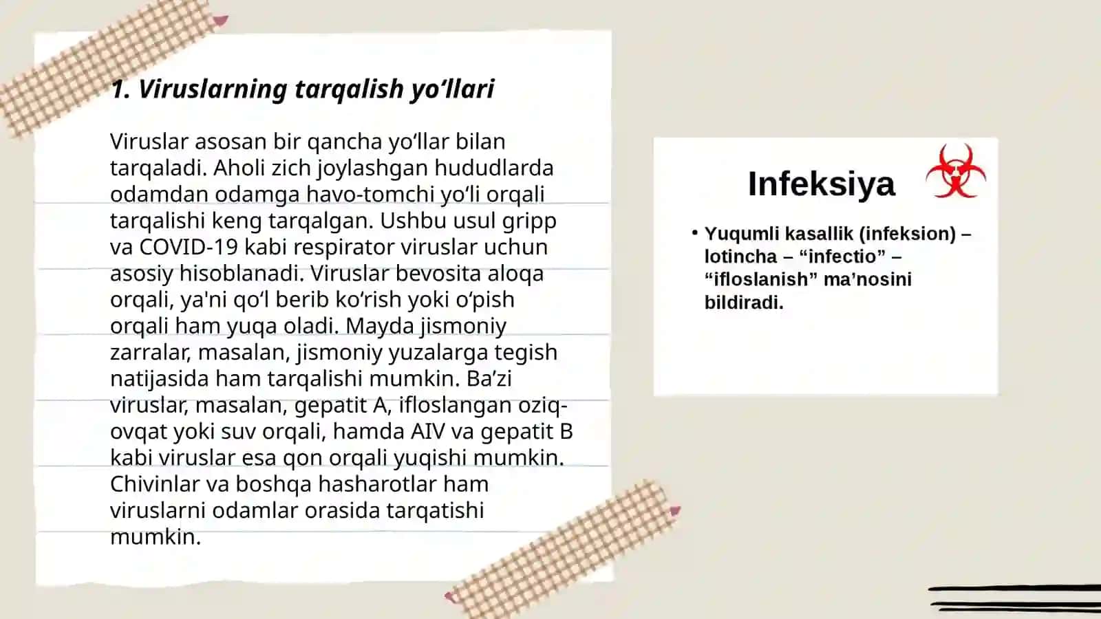 Infeksion kasalliklarning tarqalish yoʼllari 3
