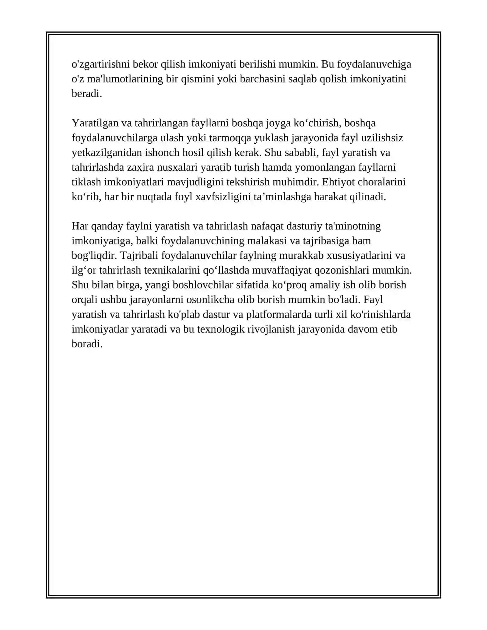 FAYLLAR BILAN ISHLASH 3