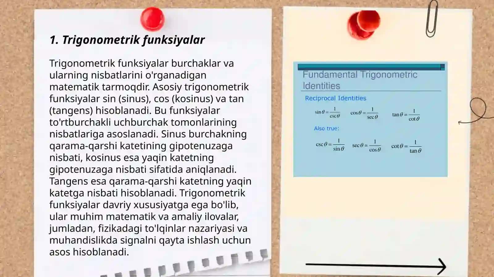 Trigonometrik ayniyatlar 3