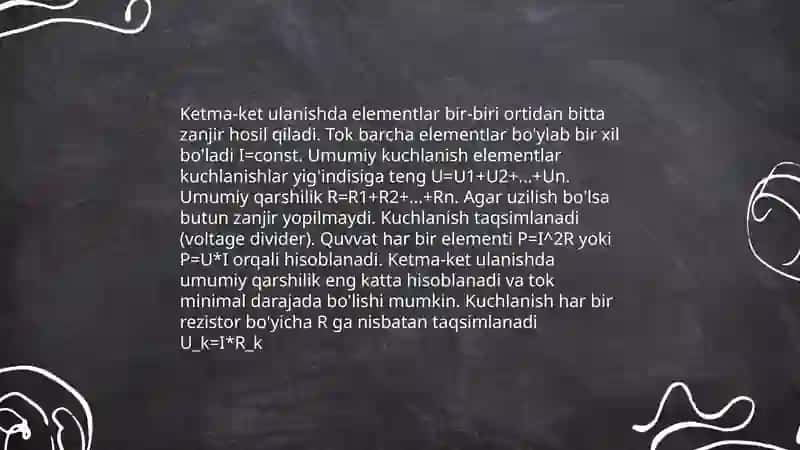 Ketma-ket ulanish va parallel ulanish 3