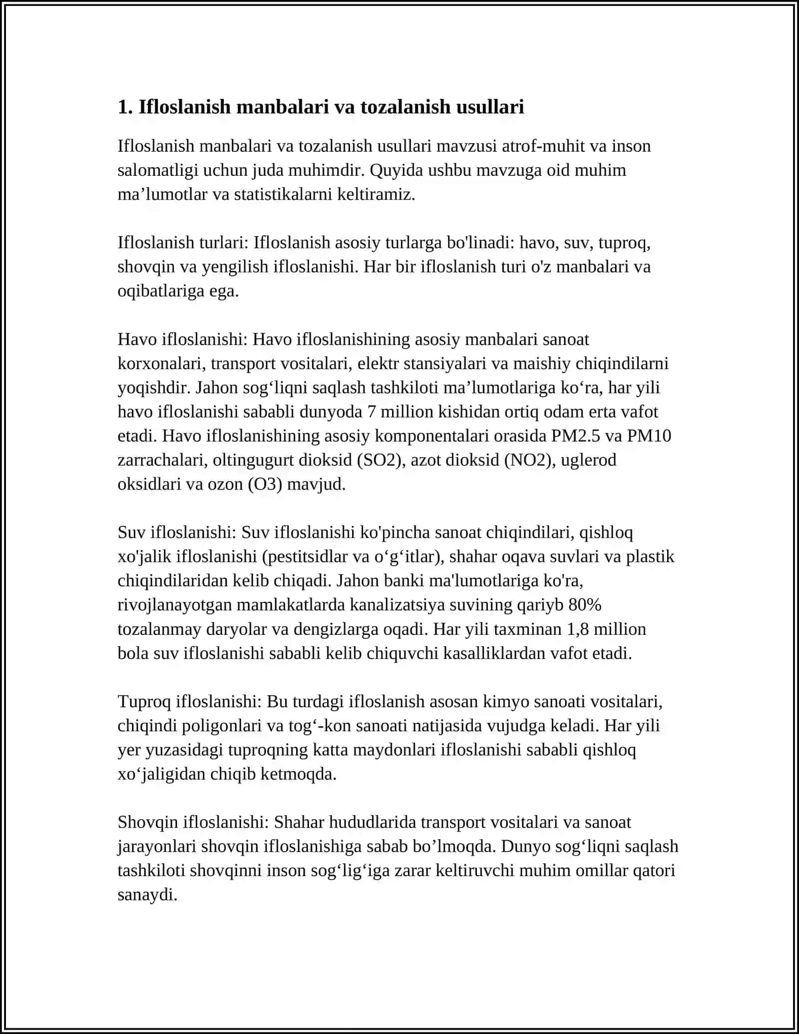 MT3- TOLALI CHIQINDILARNI TOZALASH TEXNOLOGIYASI 3