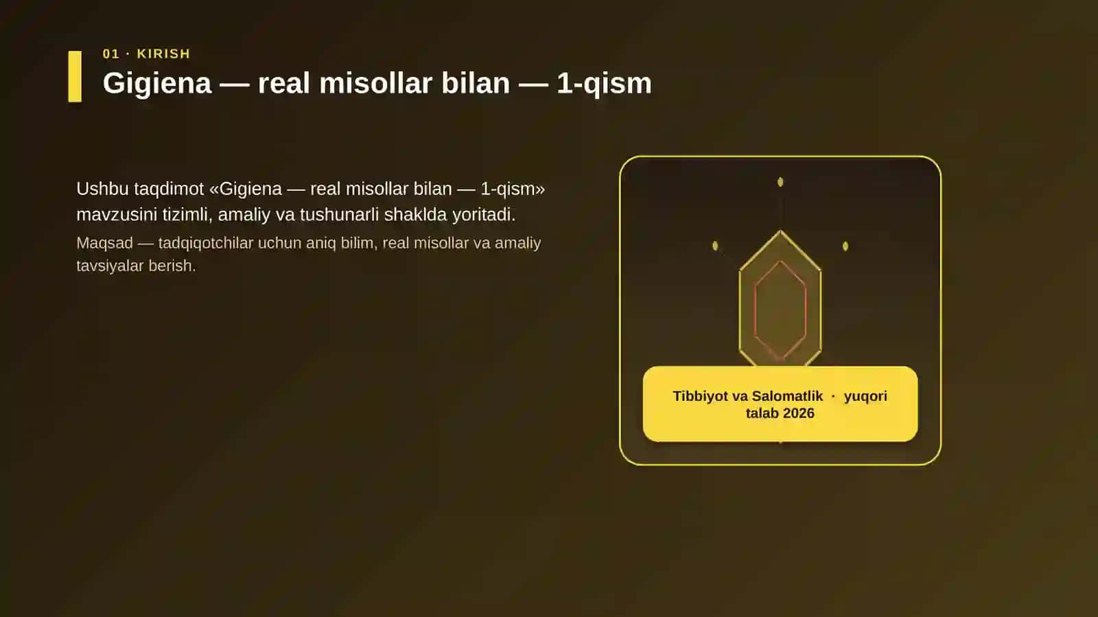 Gigiena — real misollar bilan — 1-qism 3