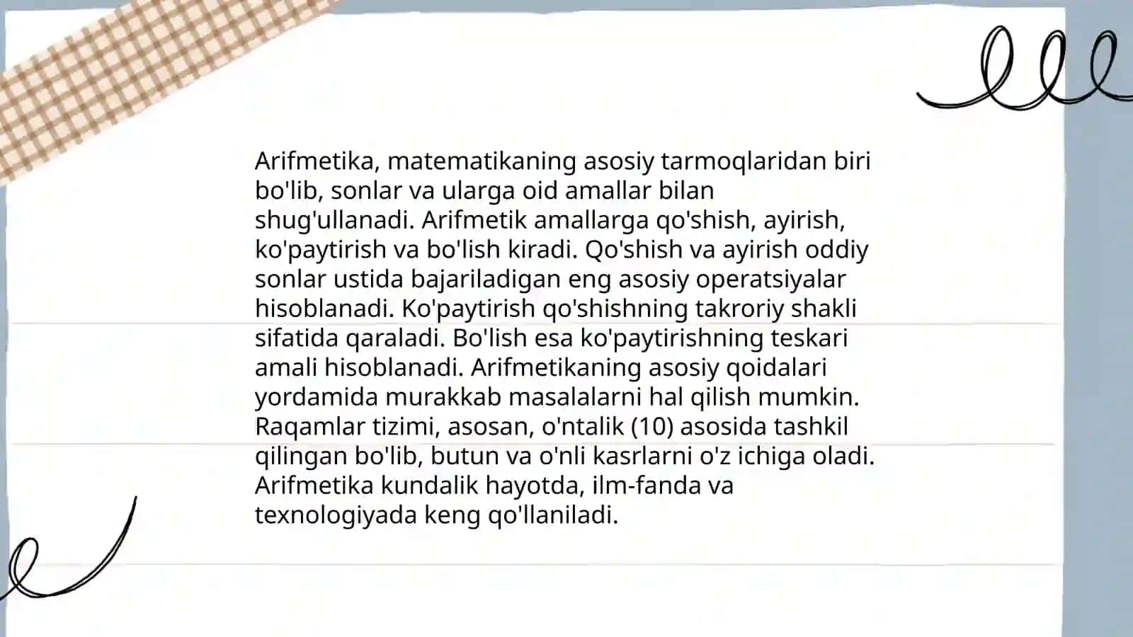 Arifmetikaning asosiy qonuni 3