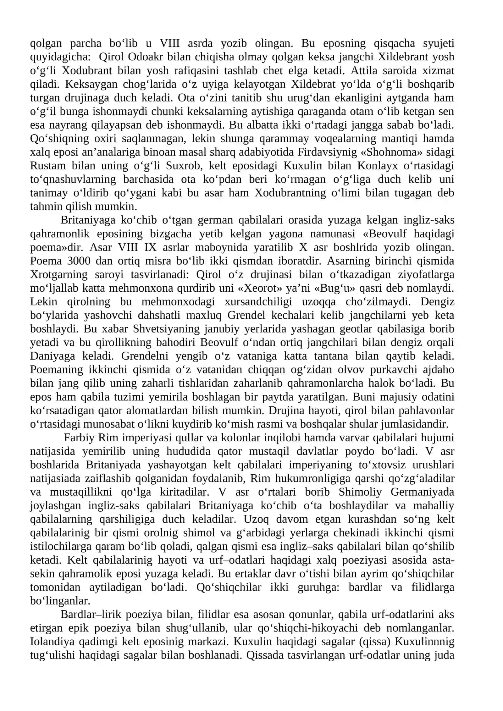 O‘rta asrlar adabiyoti 3