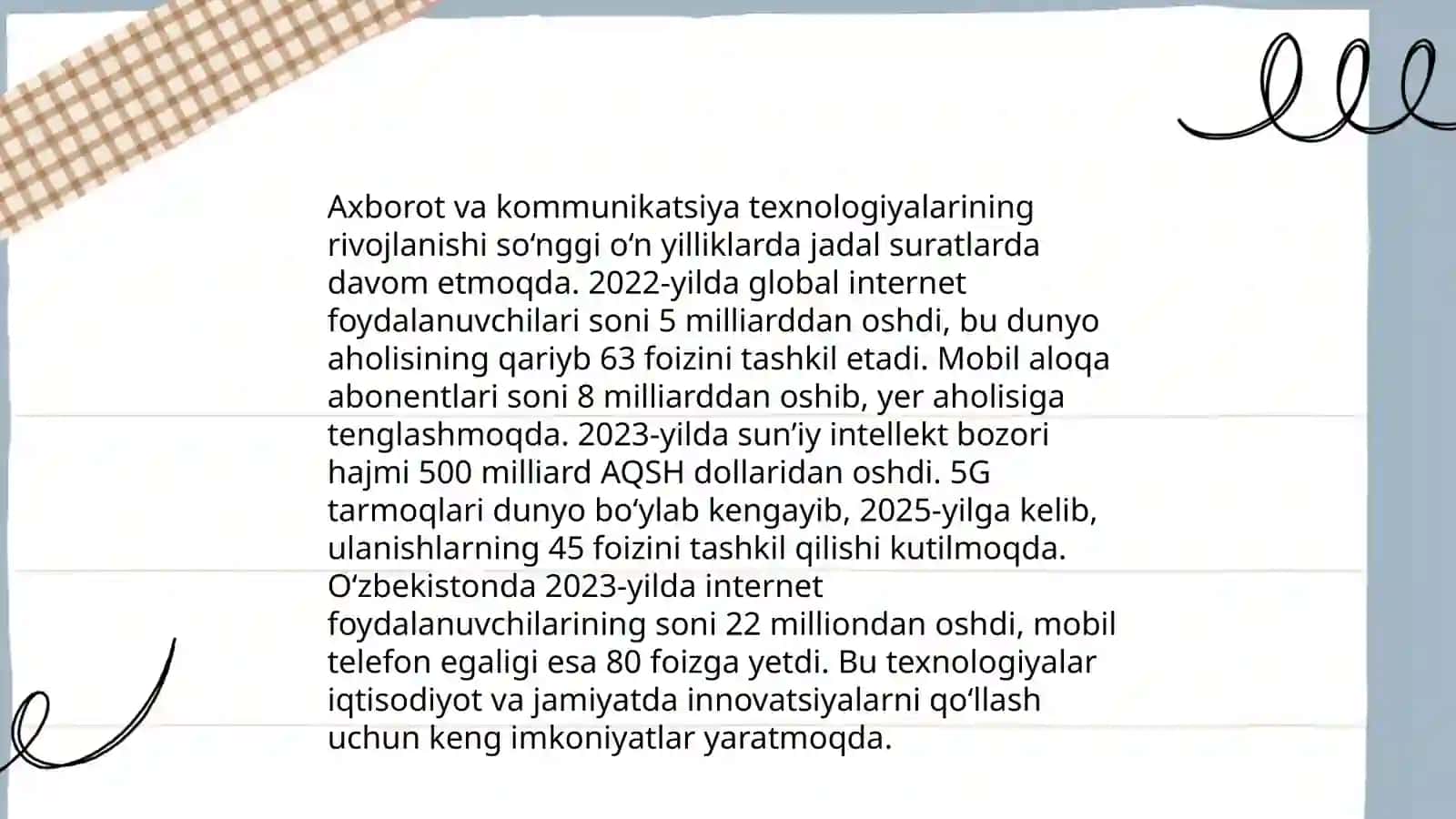 Axborot va kommunikatsiya texnologiyalari 3