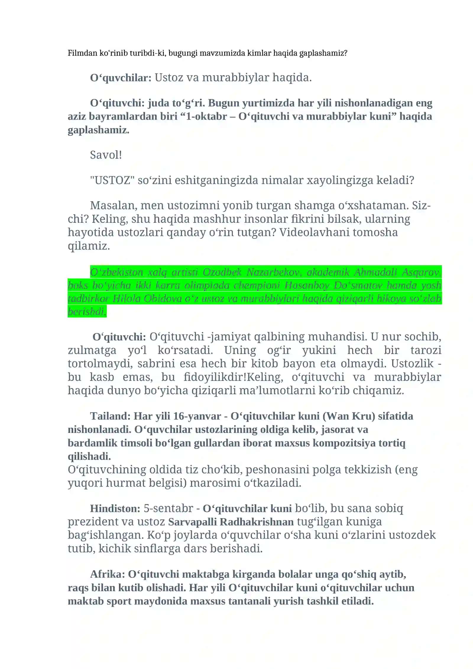 O'QITUVCHI VA MURABBIYLAR KUNI 3