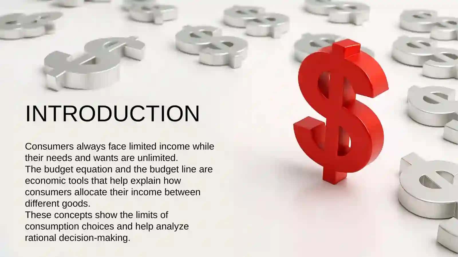 BUDGET EQUATION AND BUDGET LINE 3